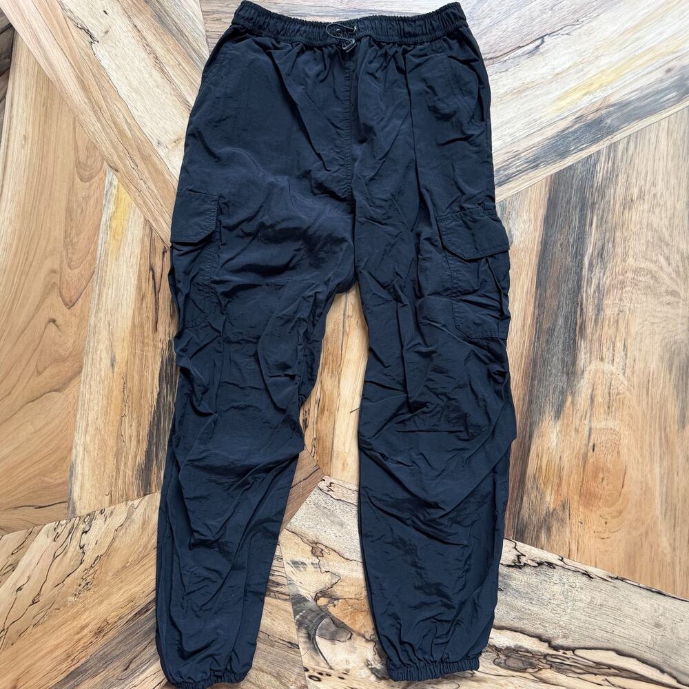 Art Class Kids Black Nylon Cargo Jogger Pants - Large 10/12 - Activewear Utility
